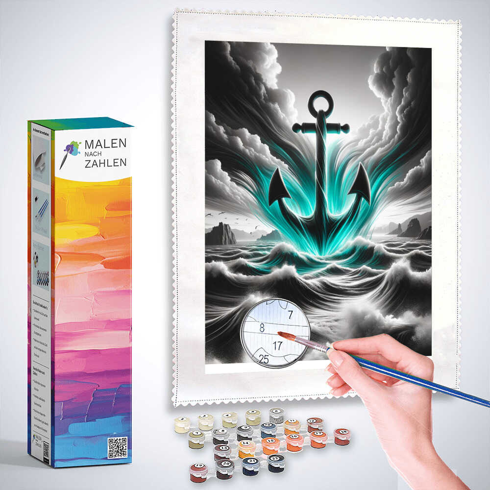 Malen Nach Zahlen 'Schwarze Krähe' - 40x50cm DIY Gemälde Set Für Erwachsene