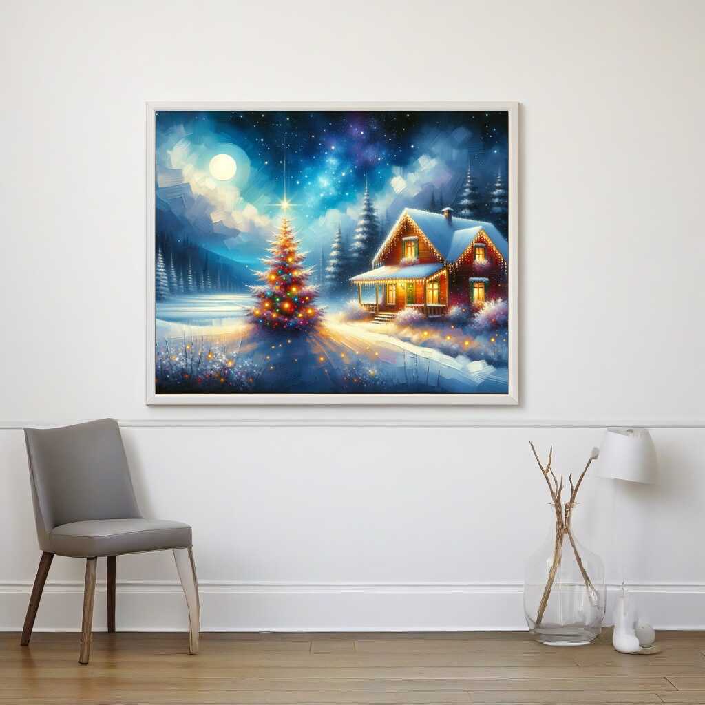 Malen nach Zahlen - Verschneites Weihnachtshaus - Jetzt kaufen