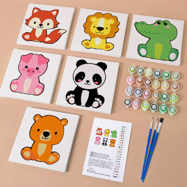 Herzensfreunde 6er SET - Mini Malen nach Zahlen