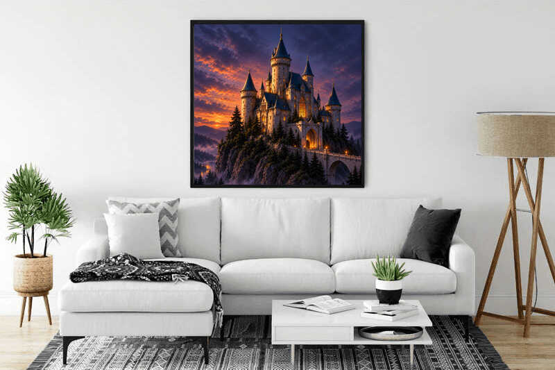 Malen nach Zahlen - Fantasy Schloss