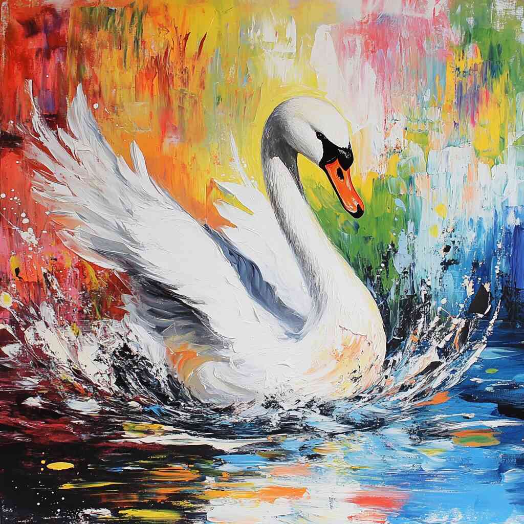 Malen nach Zahlen - Eleganz in Bewegung, Schwan