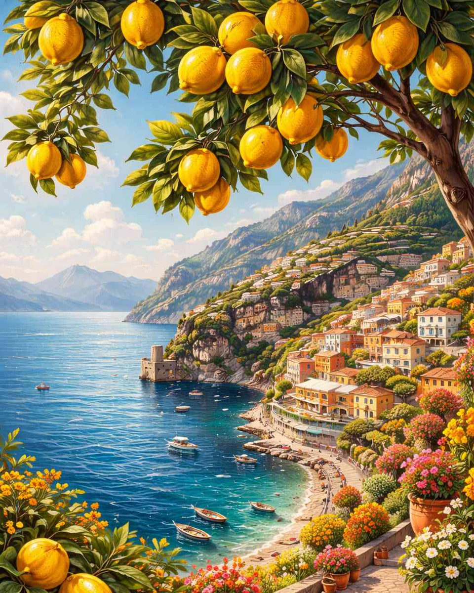 Malen nach Zahlen - Zitronenduft am Mittelmeer