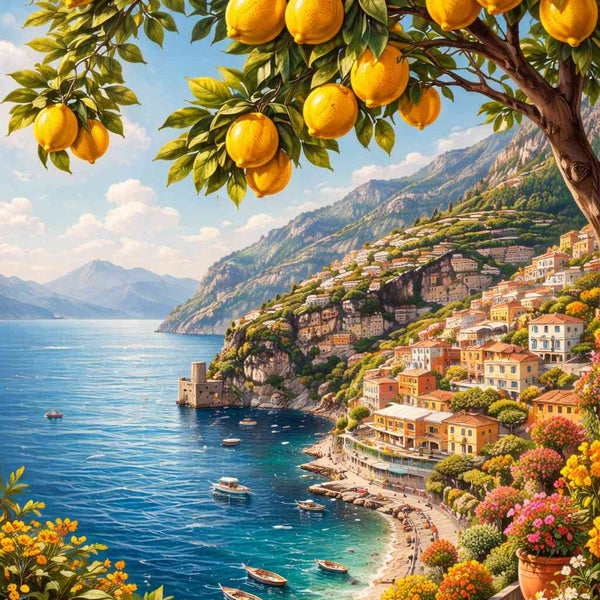 Malen nach Zahlen - Zitronenduft am Mittelmeer