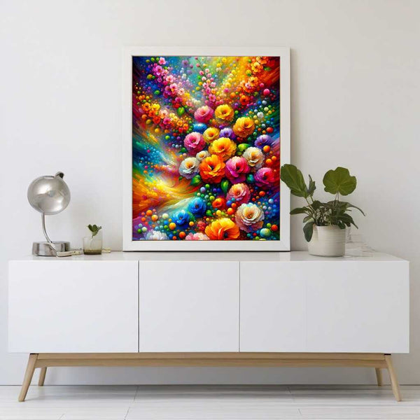 Malen nach Zahlen - Blumenimpression