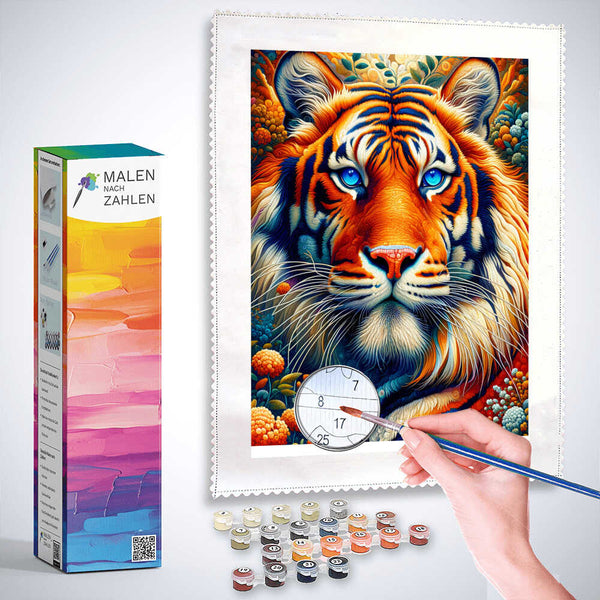 Malen nach Zahlen - Tiger auf der Lauer