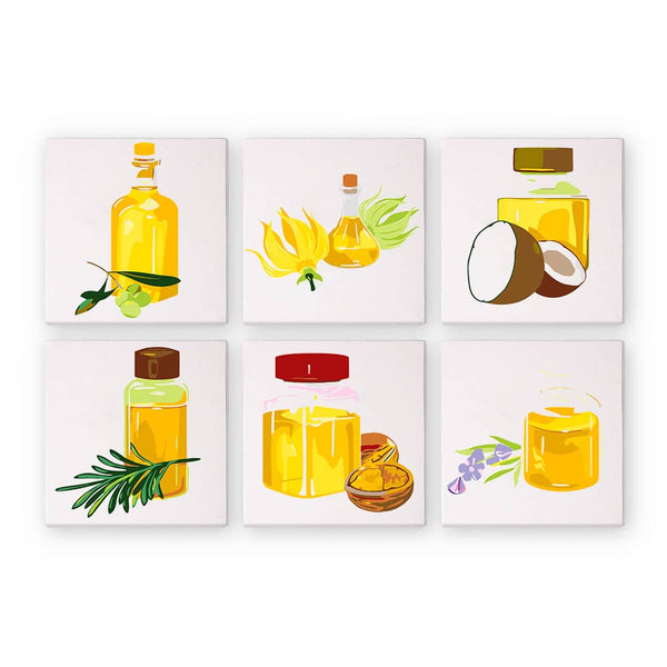 Naturgold 6er SET - Mini Malen nach Zahlen