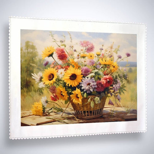 Wildblumen auf Tisch - Malen nach Zahlen