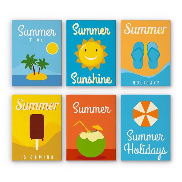 Summertime 6er SET - Mini Malen nach Zahlen