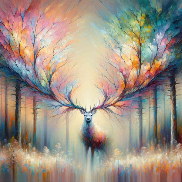 Buntes Geweih – Malen nach Zahlen