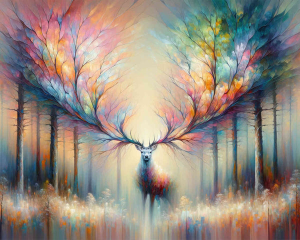 Buntes Geweih – Malen nach Zahlen