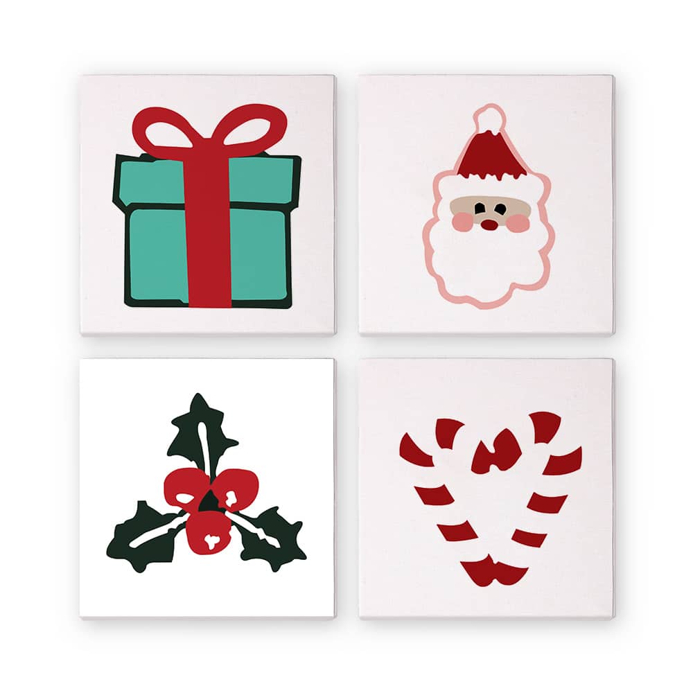 Weihnachtsklassiker 4er SET - Mini Malen nach Zahlen