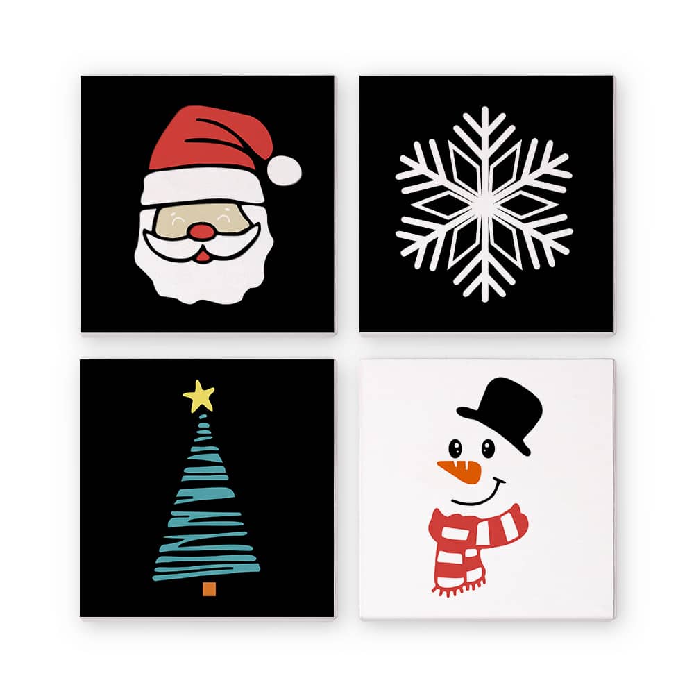 Weihnachtszauber 4er SET - Mini Malen nach Zahlen