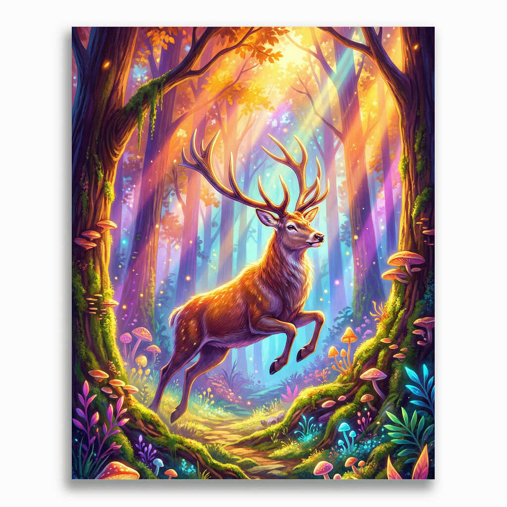 Malen nach Zahlen - Das Märchenhafte Licht des Waldes