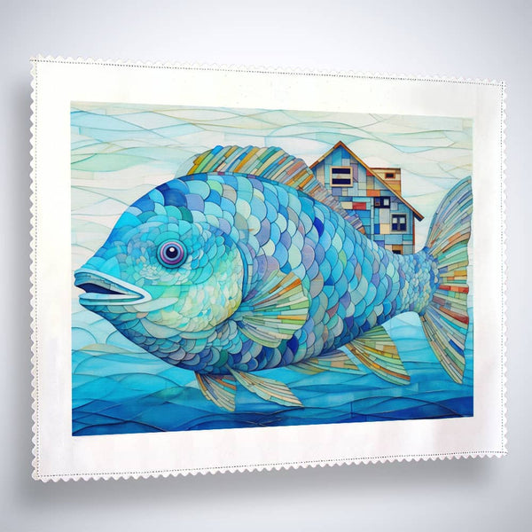 Fisch, Blaue Farben - Malen nach Zahlen