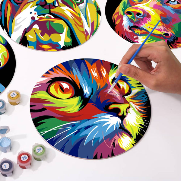 Tischset 6er Set, Abstrakt- Malen nach Zahlen