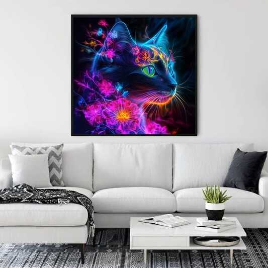 Malen nach Zahlen - Leuchtende Mystik, Katze