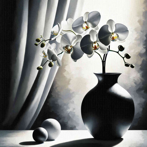 Malen nach Zahlen - Weiße Orchidee in Vase