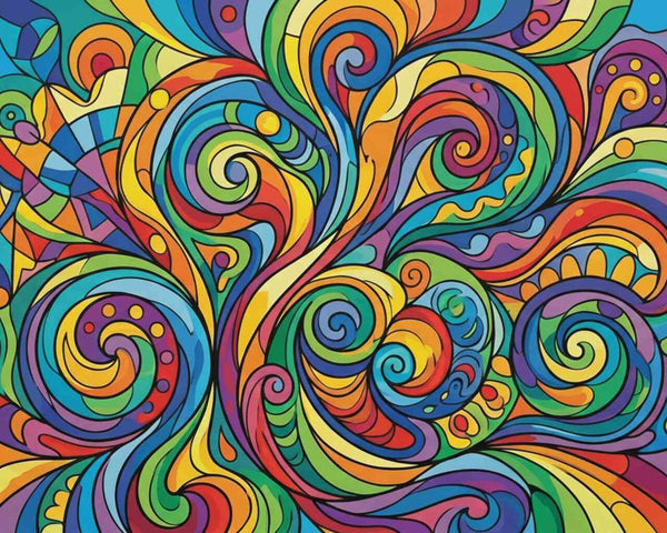 Malen nach Zahlen - Farbwellen der Lebensfreude