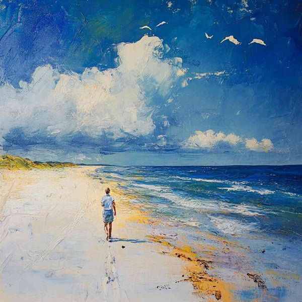 Malen nach Zahlen - Strandspaziergang, Sanfte Wellen