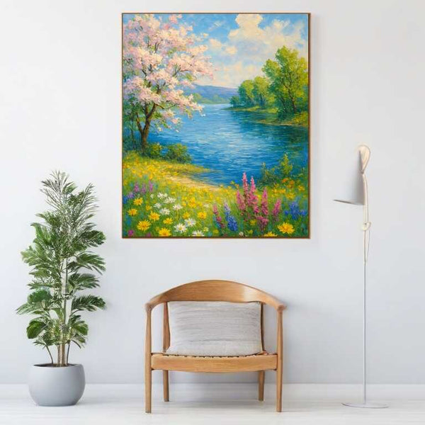 Malen nach Zahlen - Frühlingspoesie am See