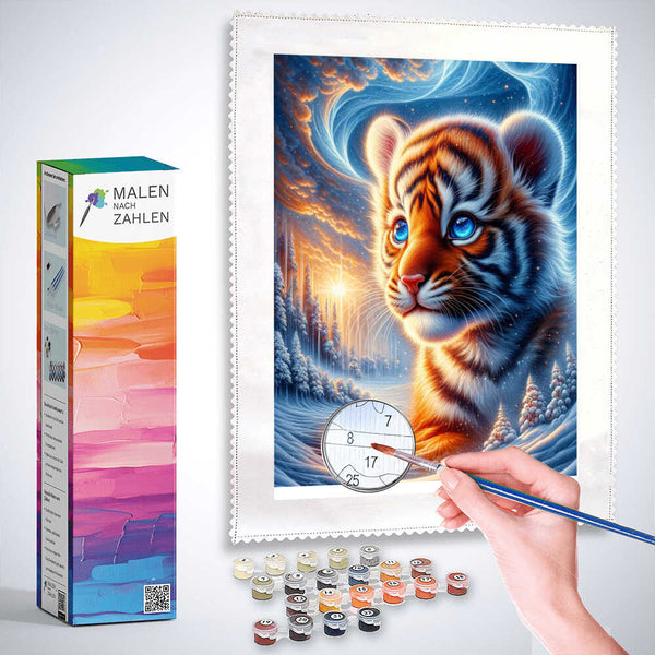 Malen nach Zahlen - Kleiner Tiger