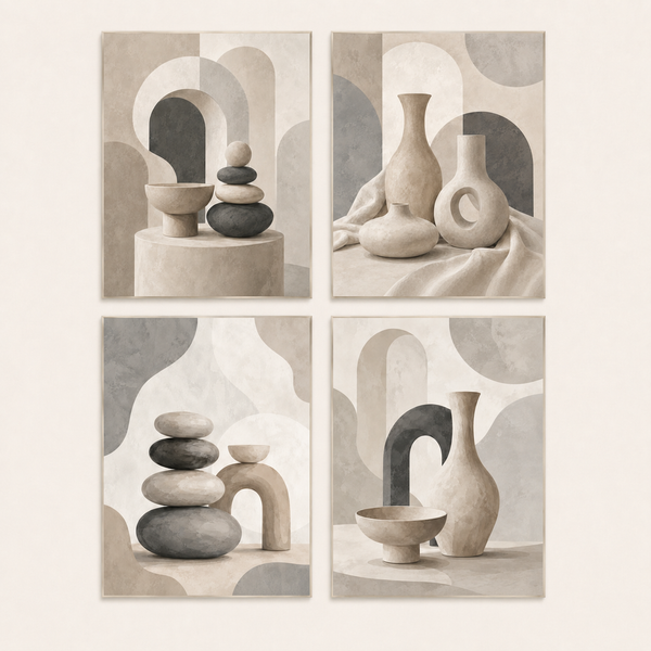 Calm Stone 4er SET - Mini Malen nach Zahlen