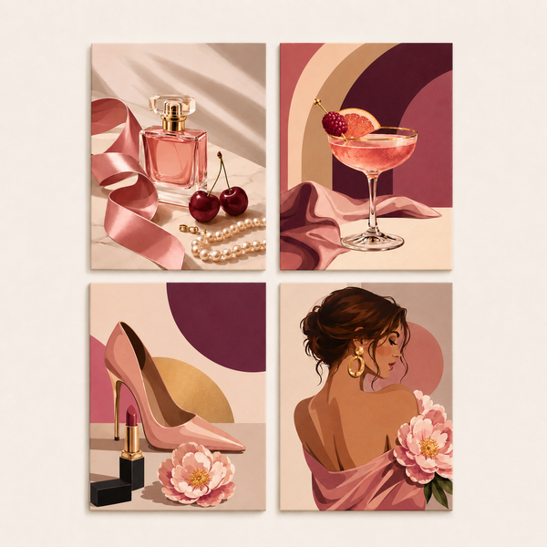 Pretty Glam 4er SET - Mini Malen nach Zahlen