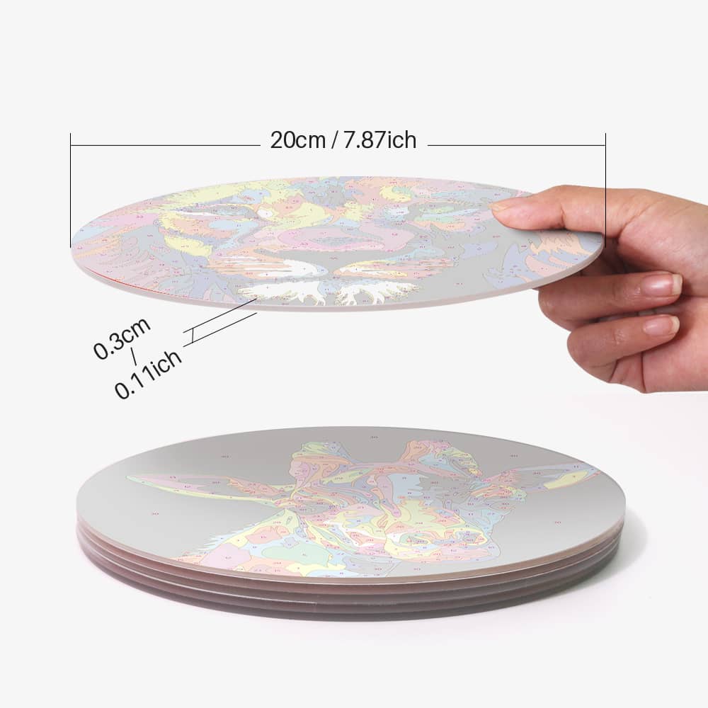 Tischset 6er Set, Abstrakt- Malen nach Zahlen