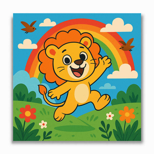 Malen nach Zahlen - Fröhlicher König der Farben