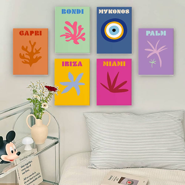 Sommerfeeling 6er SET - Mini Malen nach Zahlen