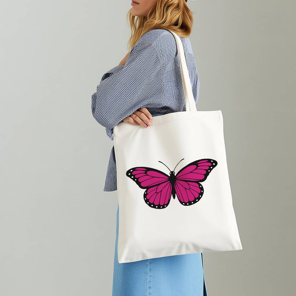 Stofftaschen, Schmetterling - Malen nach Zahlen