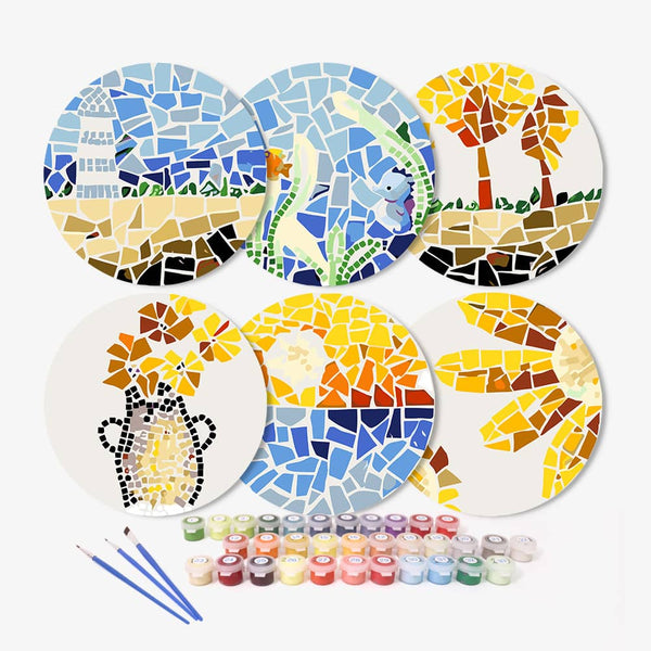 Tischset 6er Set, Mosaik- Malen nach Zahlen