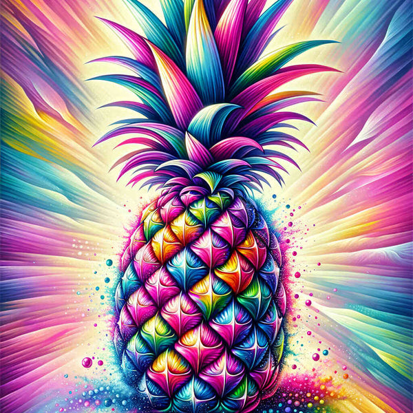 Malen nach Zahlen - Bunte Ananas