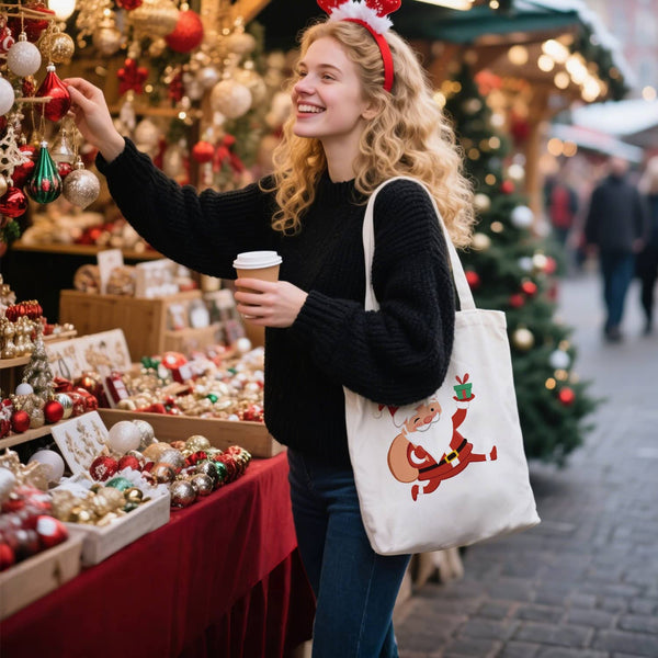 Stofftaschen, Weihnachten - Malen nach Zahlen