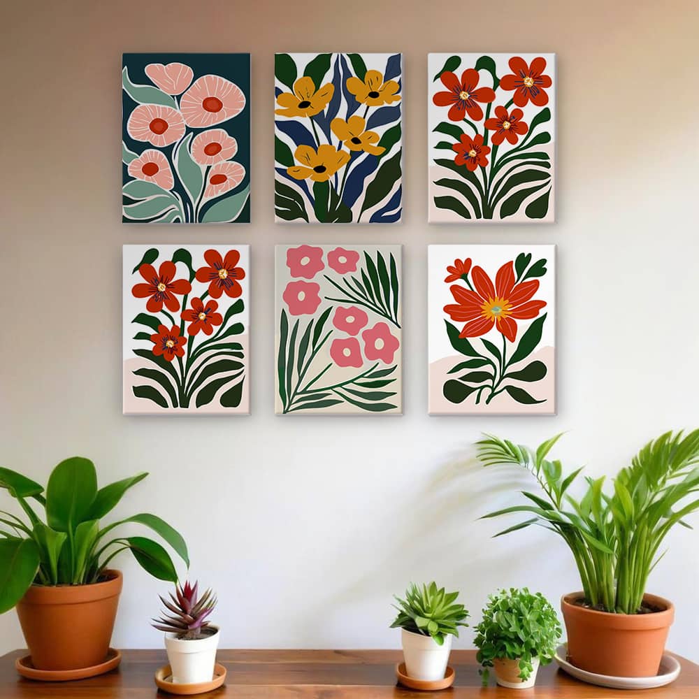 Bloom 6er SET - Mini Malen nach Zahlen