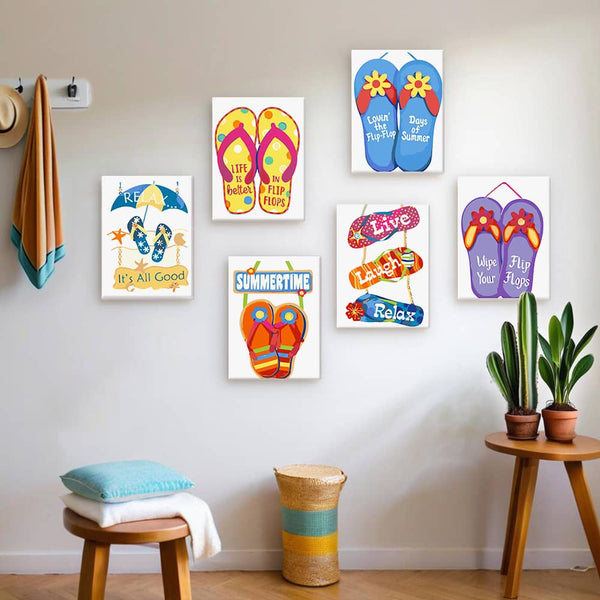 FlipFlop 6er SET - Mini Malen nach Zahlen