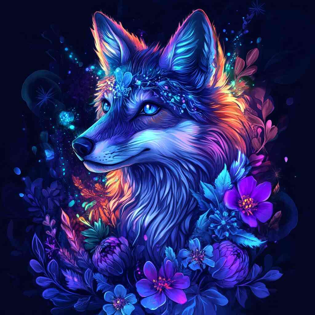 Malen nach Zahlen - Mystischer Wächter der Nacht, Fuchs