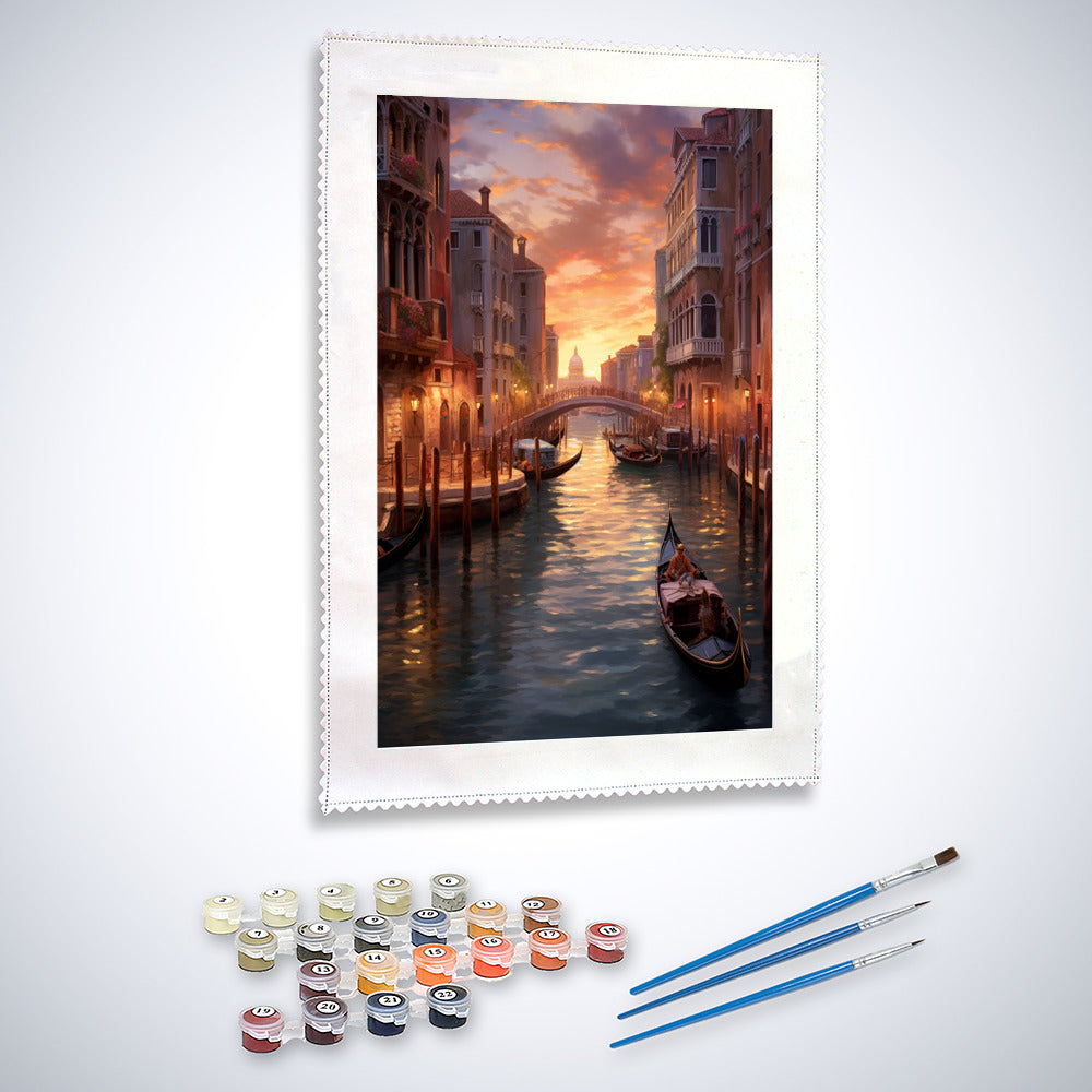 Venedig, Lichtschein - Malen nach Zahlen