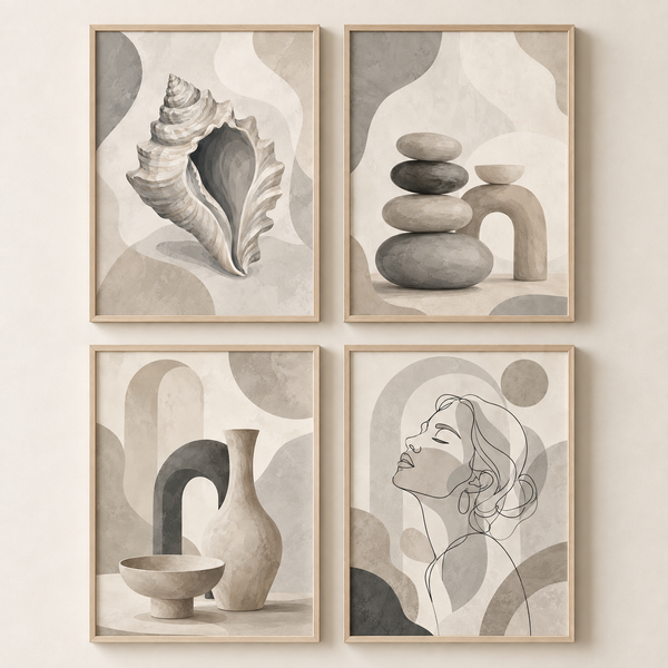 Silent Harmony 4er SET - Mini Malen nach Zahlen