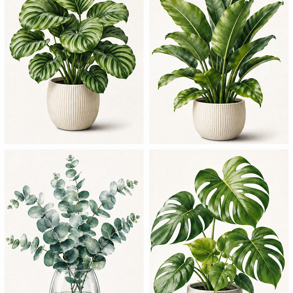 Urban Jungle 4er SET - Mini Malen nach Zahlen