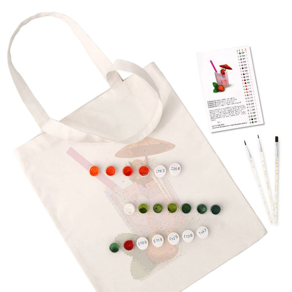 Stofftaschen, Summer Vibes - Malen nach Zahlen