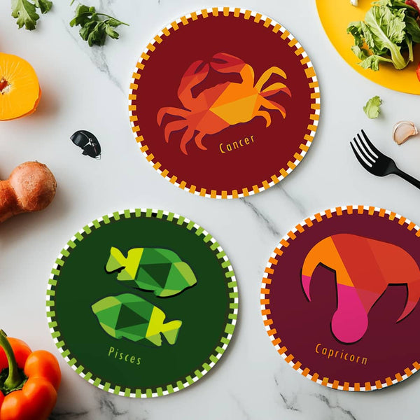Tischset 12er Set, Sternzeichen- Malen nach Zahlen
