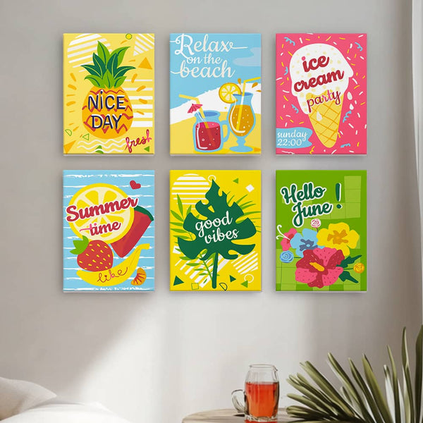 Sunvibes 6er SET - Mini Malen nach Zahlen