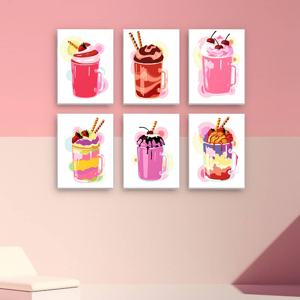 Zuckerglück 6er SET - Mini Malen nach Zahlen