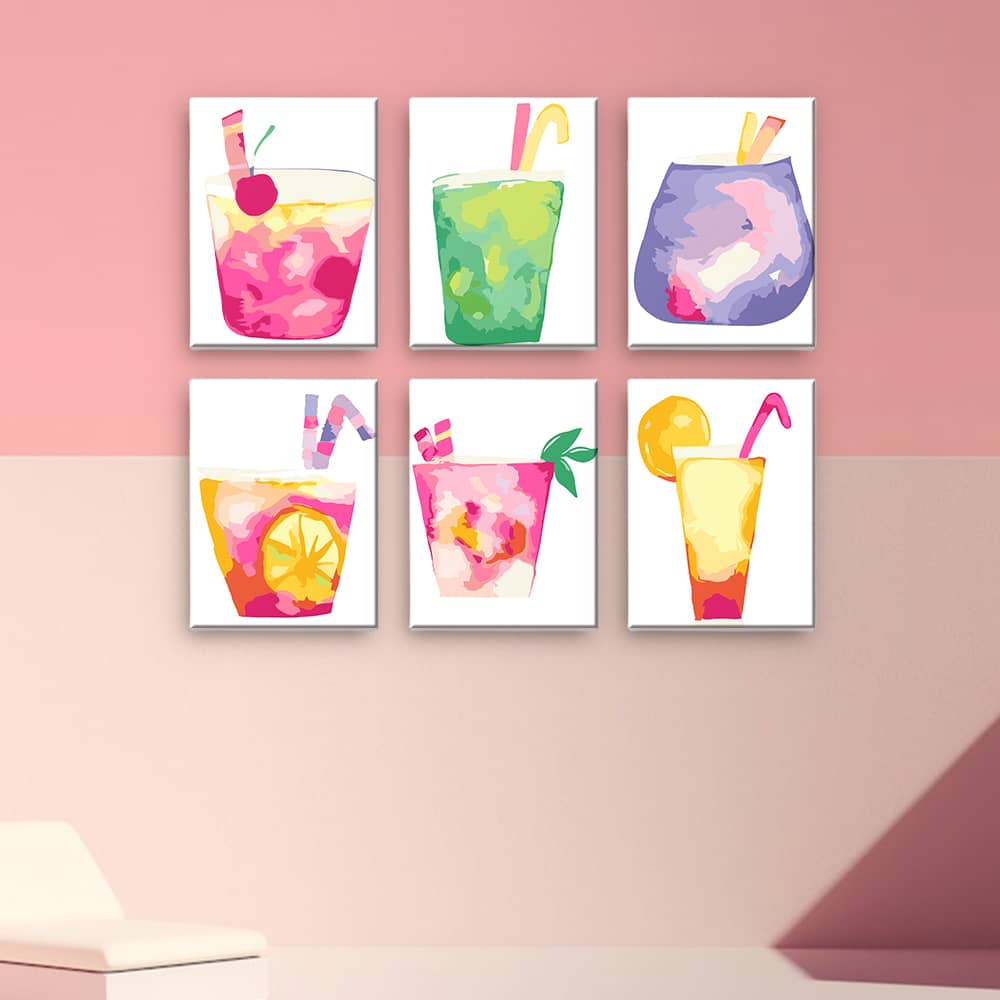 Sunfresh 6er SET - Mini Malen nach Zahlen