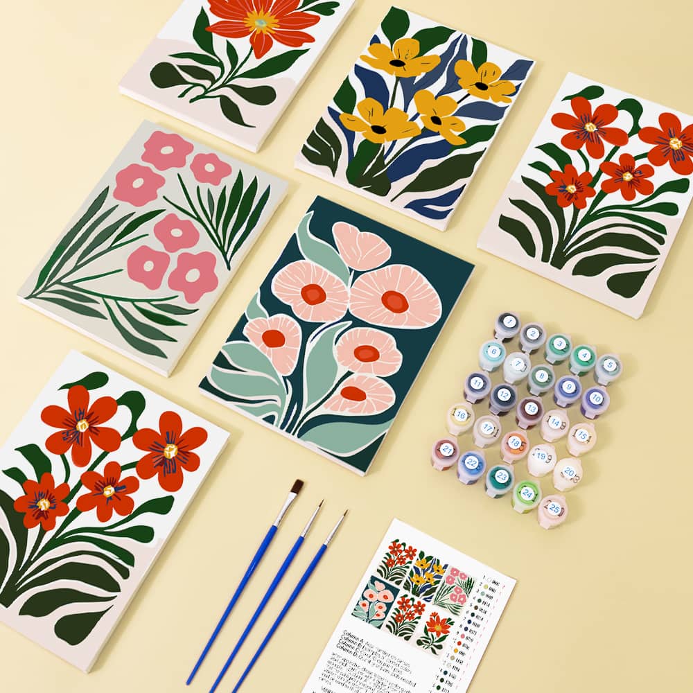 Bloom 6er SET - Mini Malen nach Zahlen