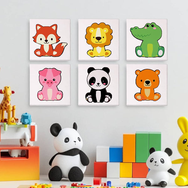 Herzensfreunde 6er SET - Mini Malen nach Zahlen
