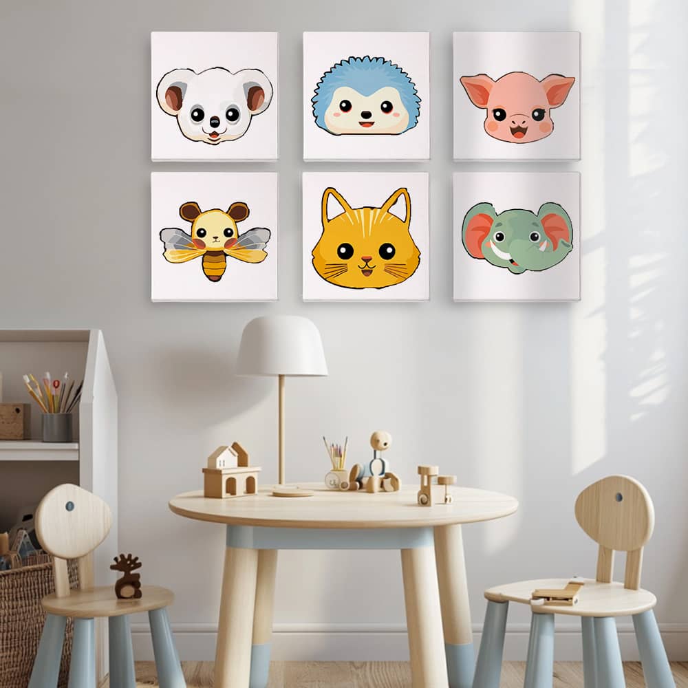 Herzensbande 6er SET - Mini Malen nach Zahlen