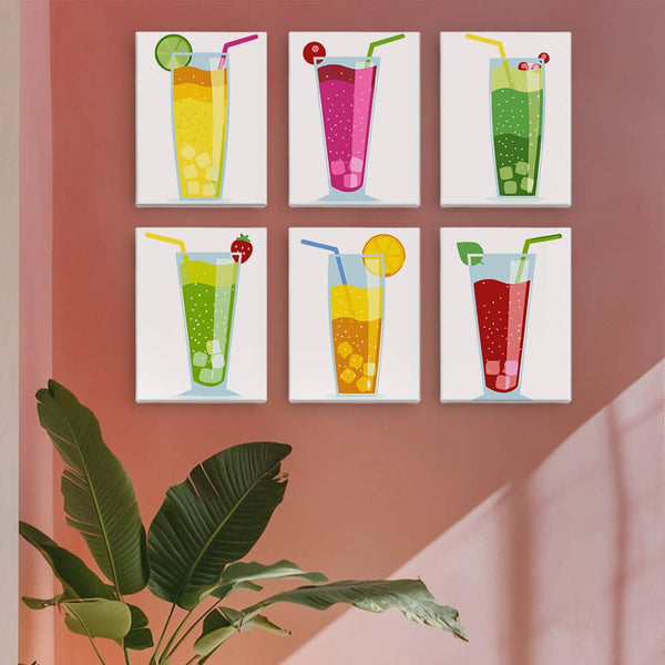 Sommerfrische 6er SET - Mini Malen nach Zahlen