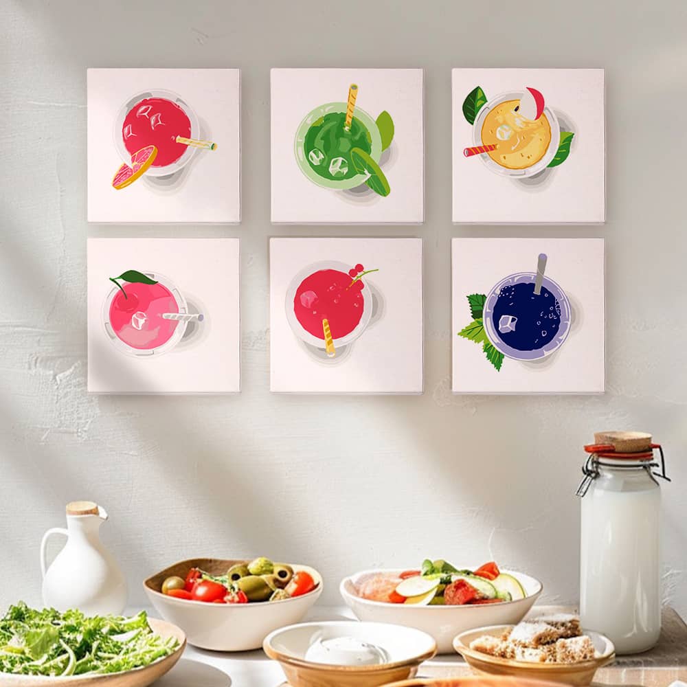 Fruchtzauber 6er SET - Mini Malen nach Zahlen